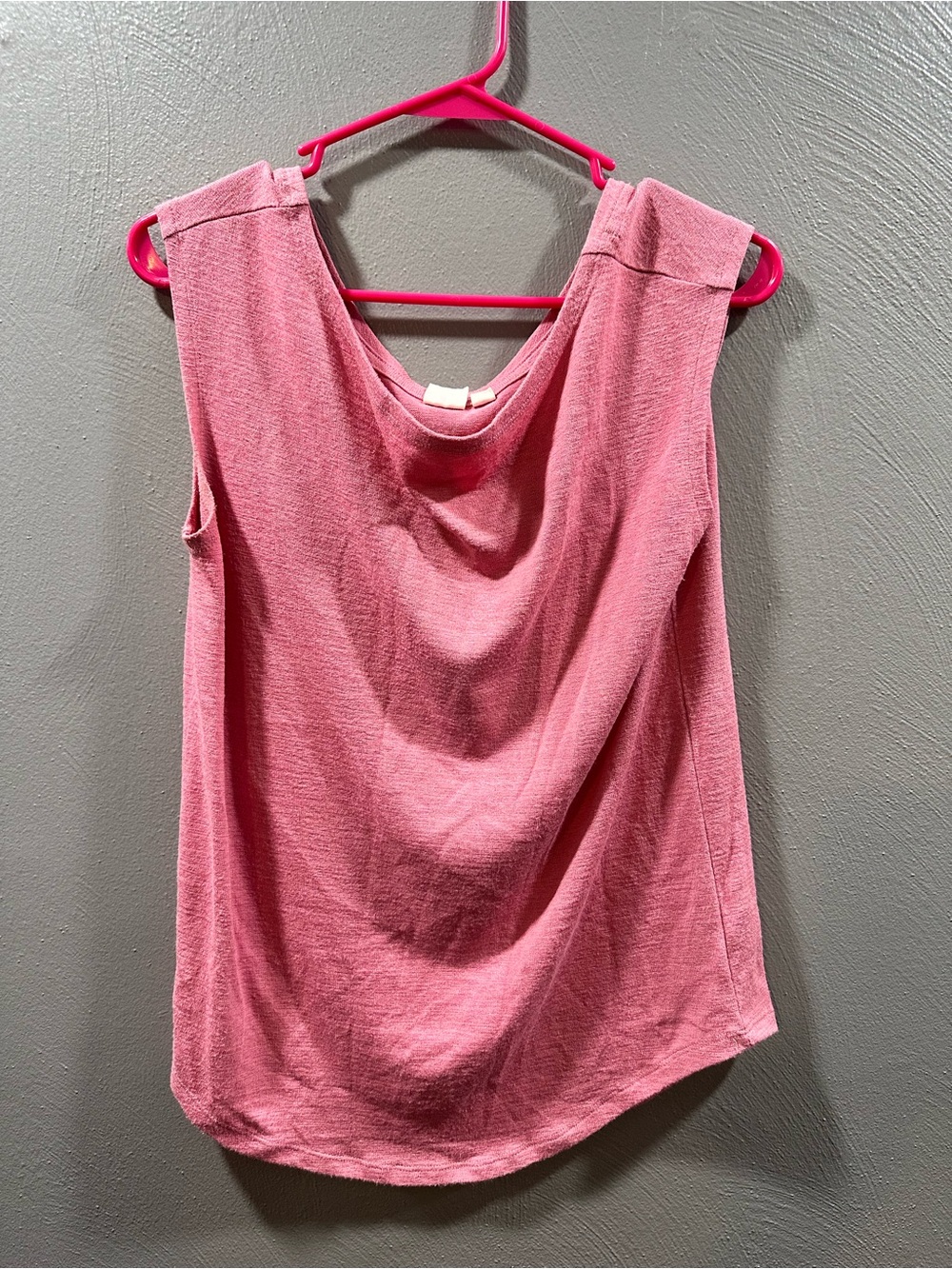 GAP Pink Drape Neck Sleeveless Tank